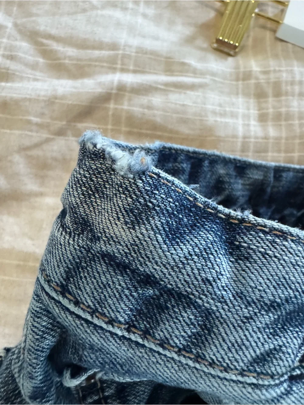 Mousse Vintage Distressed Denim Shorts